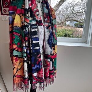 Colorful Abstract Patterned Scarf